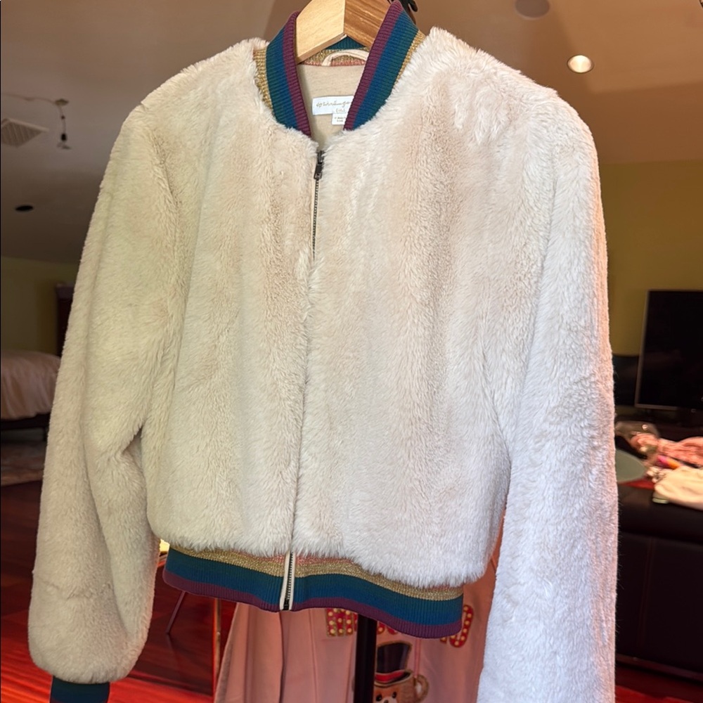 Women's Cream Bomber Jacket